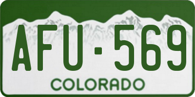 CO license plate AFU569