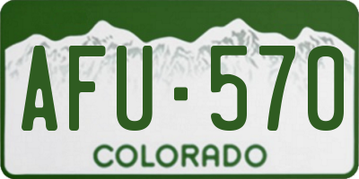 CO license plate AFU570