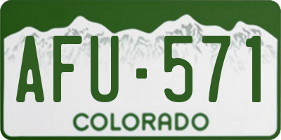 CO license plate AFU571