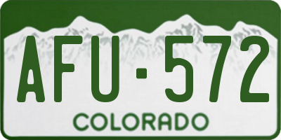 CO license plate AFU572