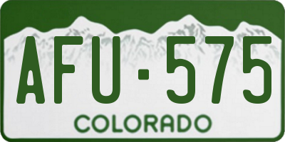 CO license plate AFU575