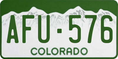CO license plate AFU576