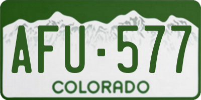 CO license plate AFU577