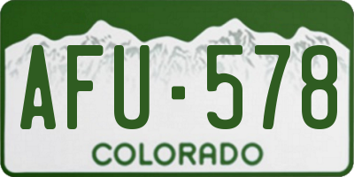 CO license plate AFU578