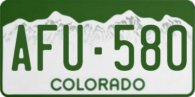 CO license plate AFU580