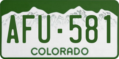 CO license plate AFU581