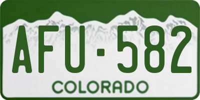 CO license plate AFU582