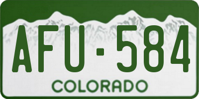 CO license plate AFU584