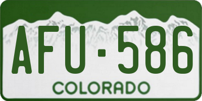 CO license plate AFU586