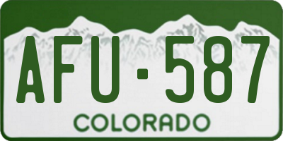 CO license plate AFU587