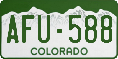 CO license plate AFU588