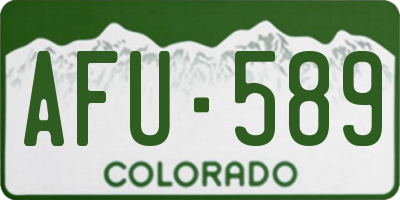 CO license plate AFU589