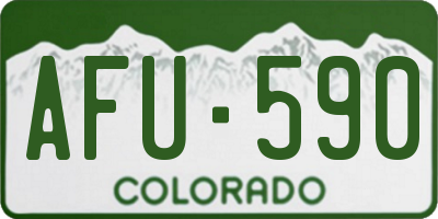 CO license plate AFU590
