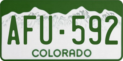 CO license plate AFU592