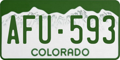 CO license plate AFU593