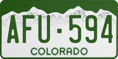 CO license plate AFU594