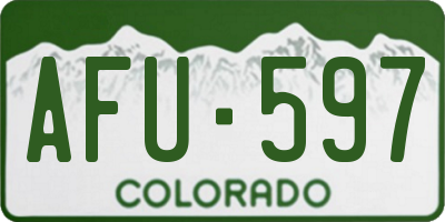 CO license plate AFU597