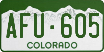 CO license plate AFU605