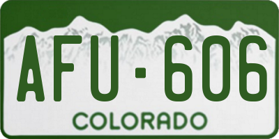 CO license plate AFU606