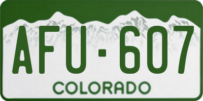 CO license plate AFU607