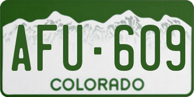 CO license plate AFU609