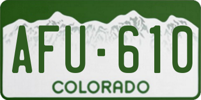 CO license plate AFU610