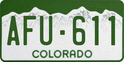CO license plate AFU611