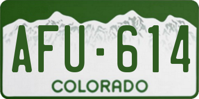CO license plate AFU614