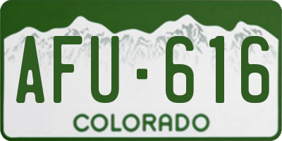 CO license plate AFU616