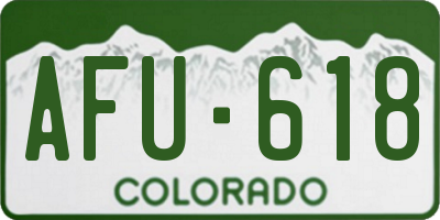 CO license plate AFU618
