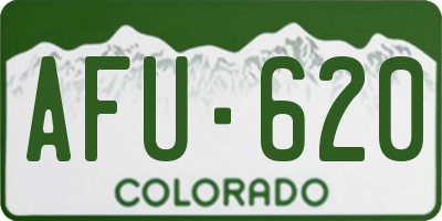 CO license plate AFU620