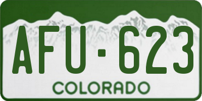 CO license plate AFU623