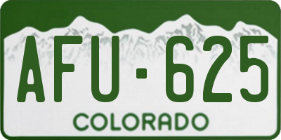 CO license plate AFU625