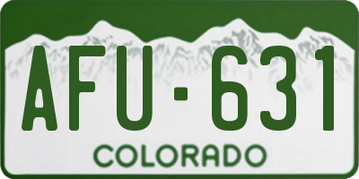 CO license plate AFU631