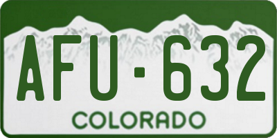 CO license plate AFU632