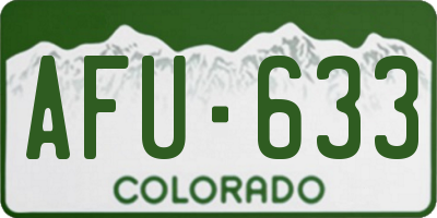 CO license plate AFU633