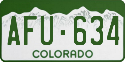 CO license plate AFU634
