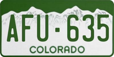CO license plate AFU635