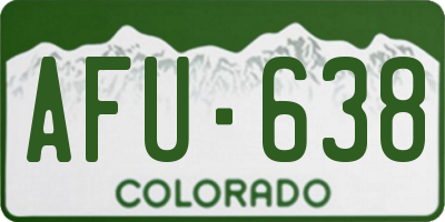 CO license plate AFU638