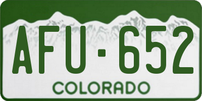 CO license plate AFU652