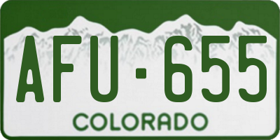CO license plate AFU655