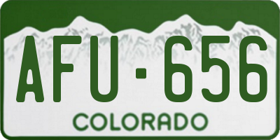 CO license plate AFU656