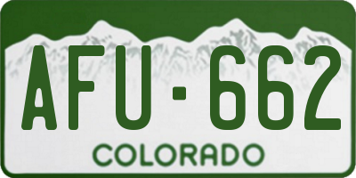 CO license plate AFU662
