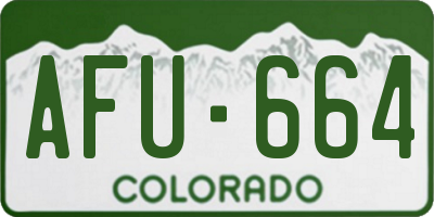 CO license plate AFU664
