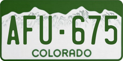 CO license plate AFU675