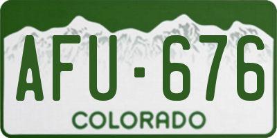 CO license plate AFU676