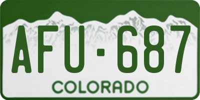 CO license plate AFU687