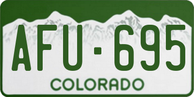 CO license plate AFU695