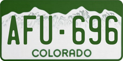 CO license plate AFU696