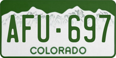 CO license plate AFU697
